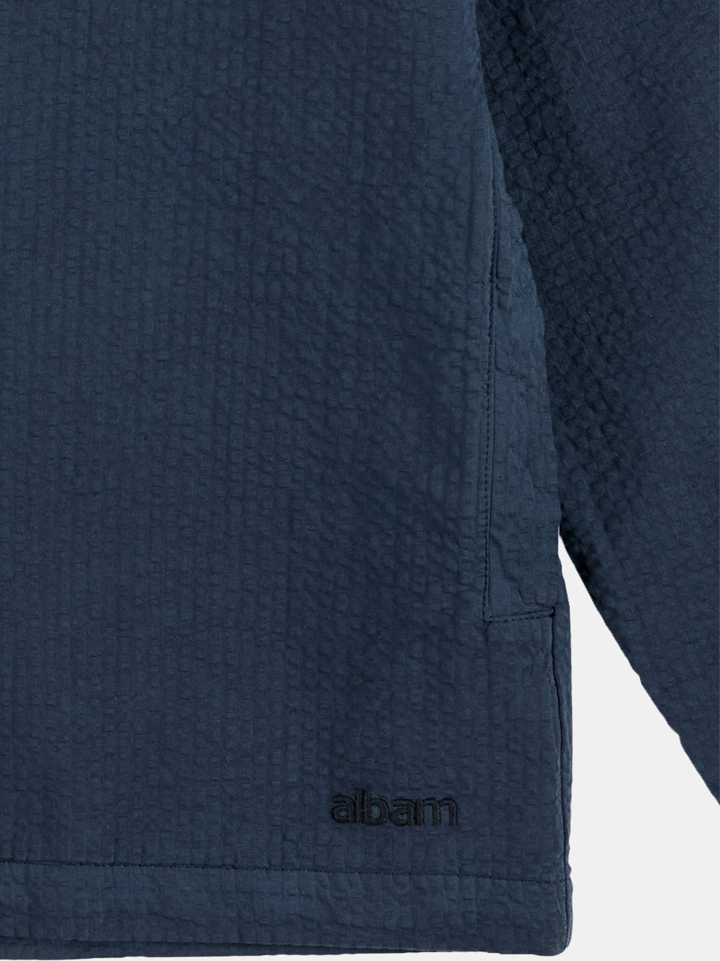 Seersucker Modern Overshirt in Dark Navy