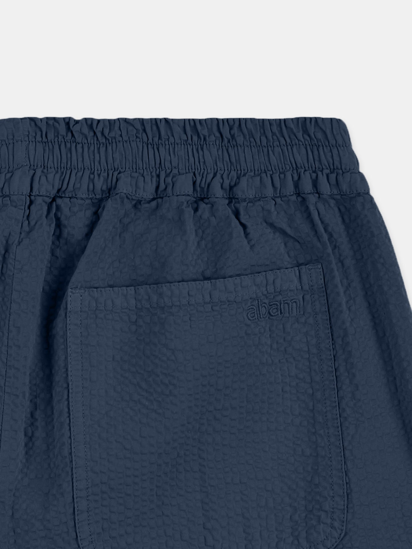 Seersucker Judd Trousers in Dark Navy