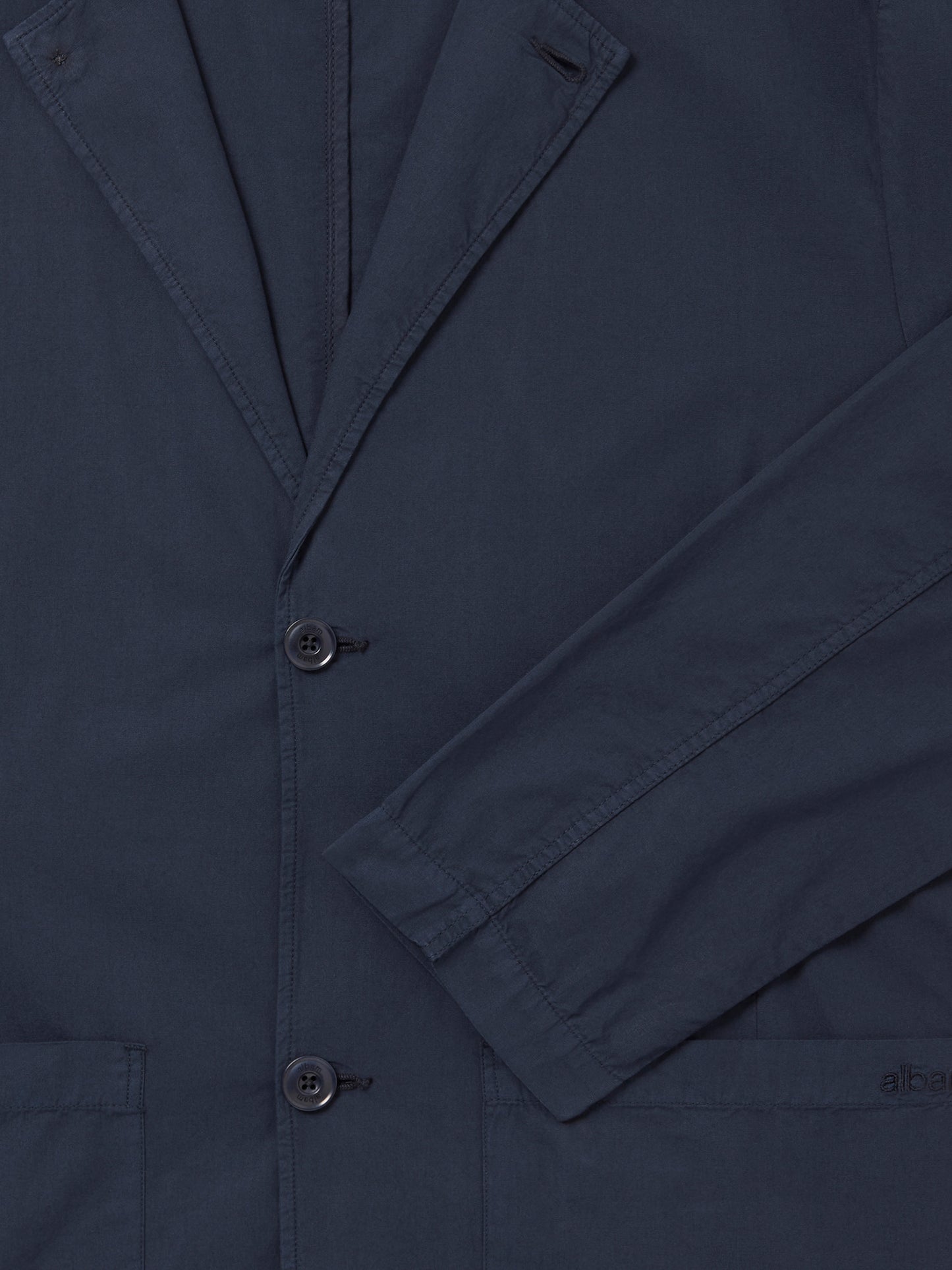 Poplin Unlined Blazer in Dark Navy