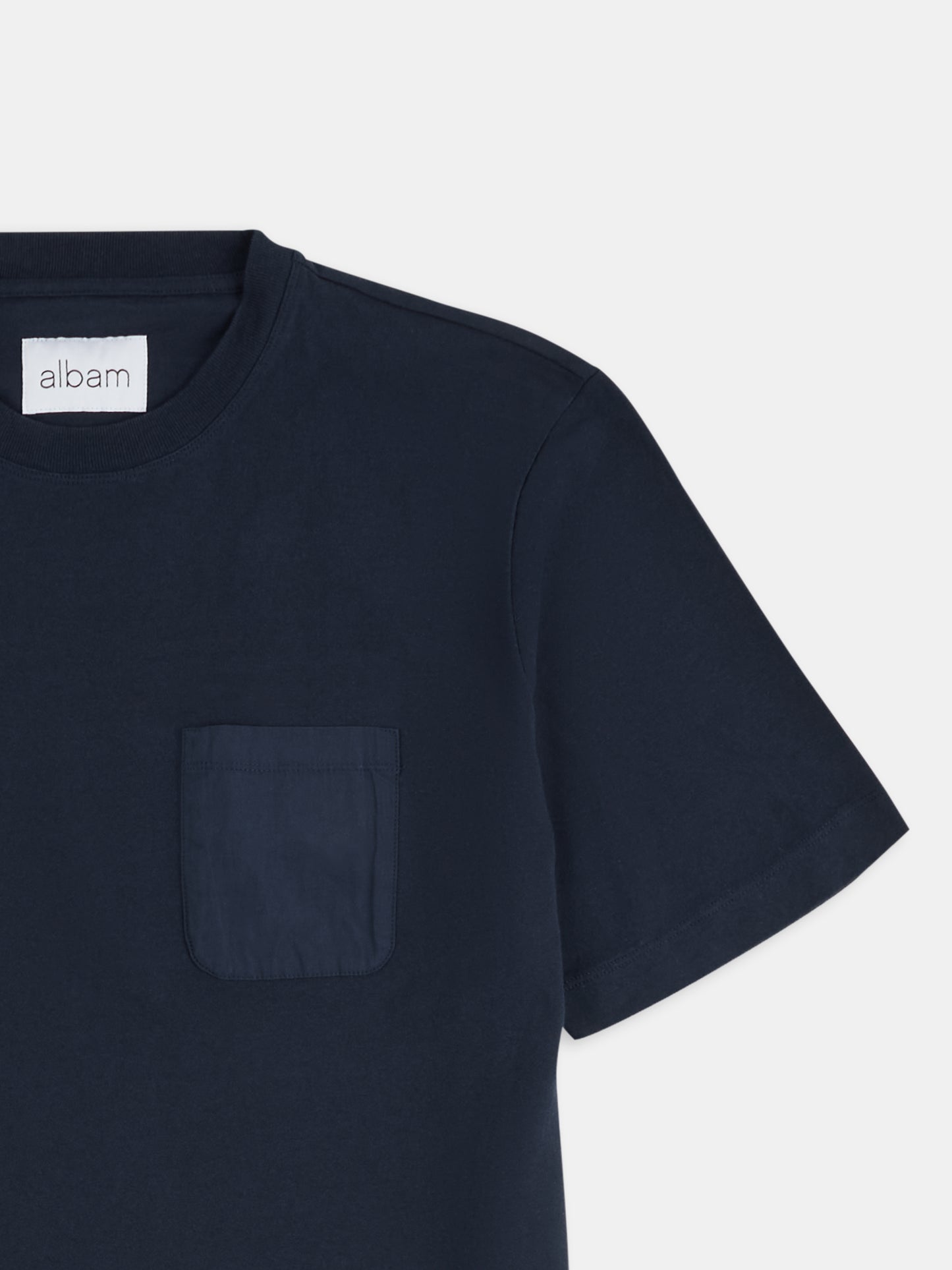 Woven Pocket T-Shirt in Dark Navy