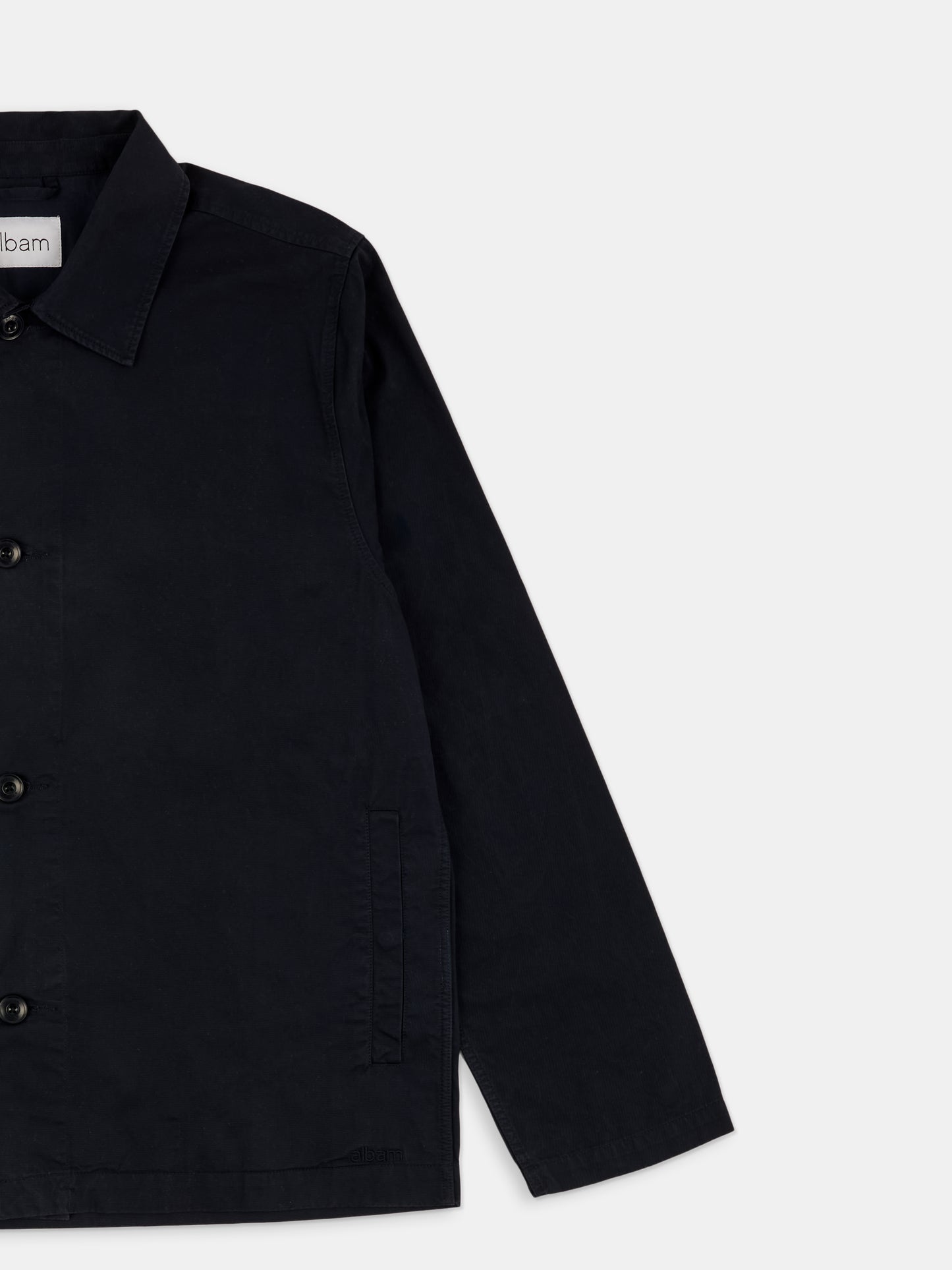 Hatton Cotton Overshirt in Dark Navy