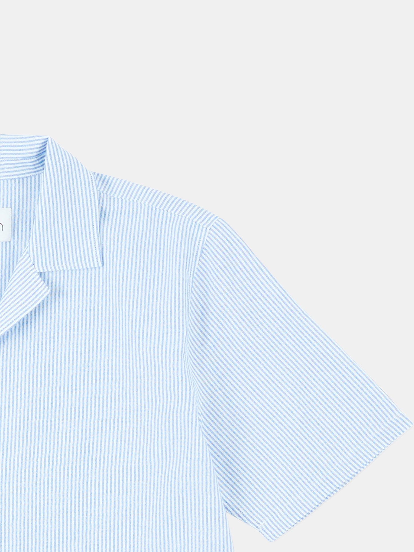 Oxford Stripe Fenton Shirt in Pale Blue