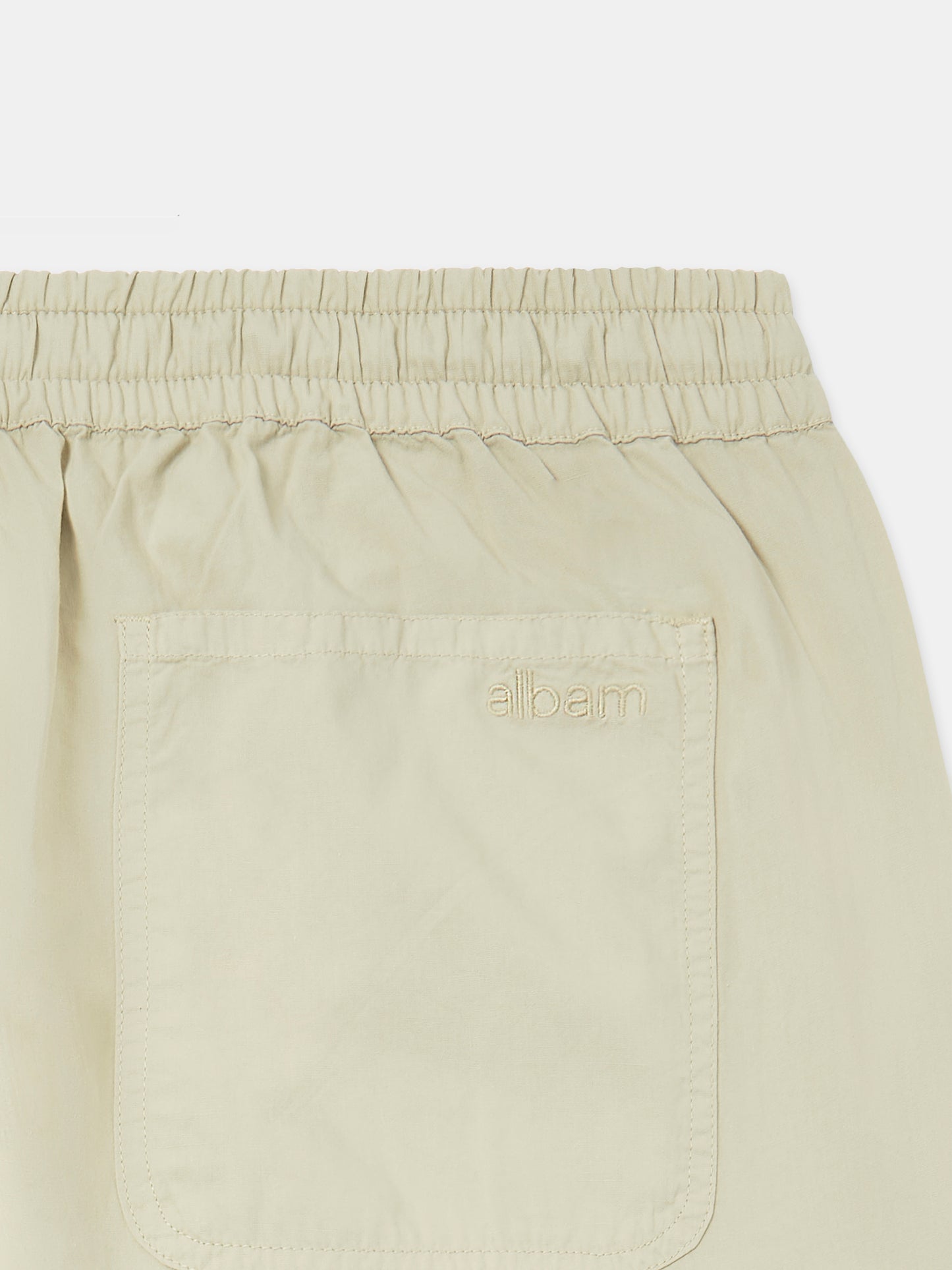 Poplin Drawstring Trouser in Eucalyptus