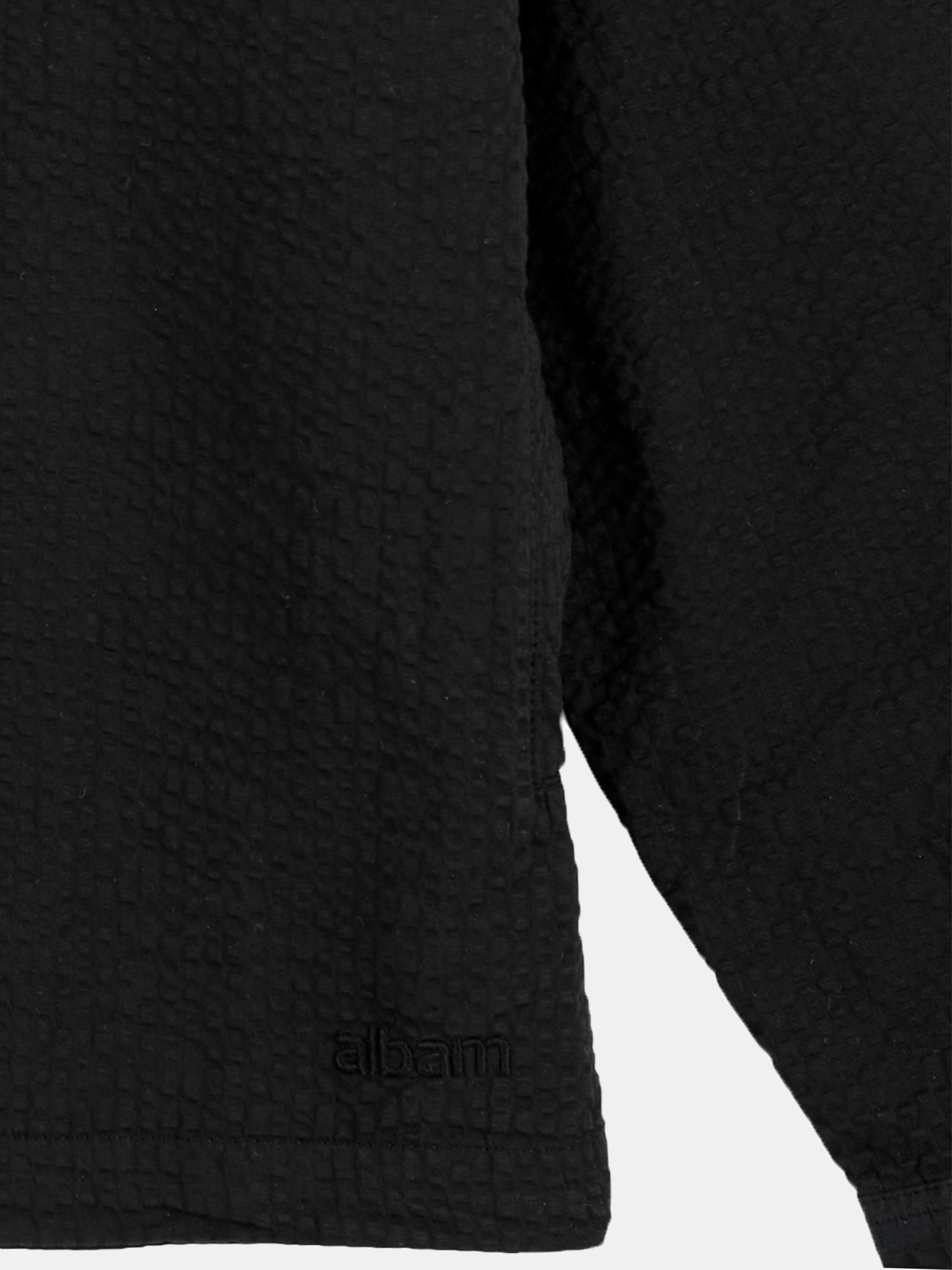 Seersucker Modern Overshirt in Black