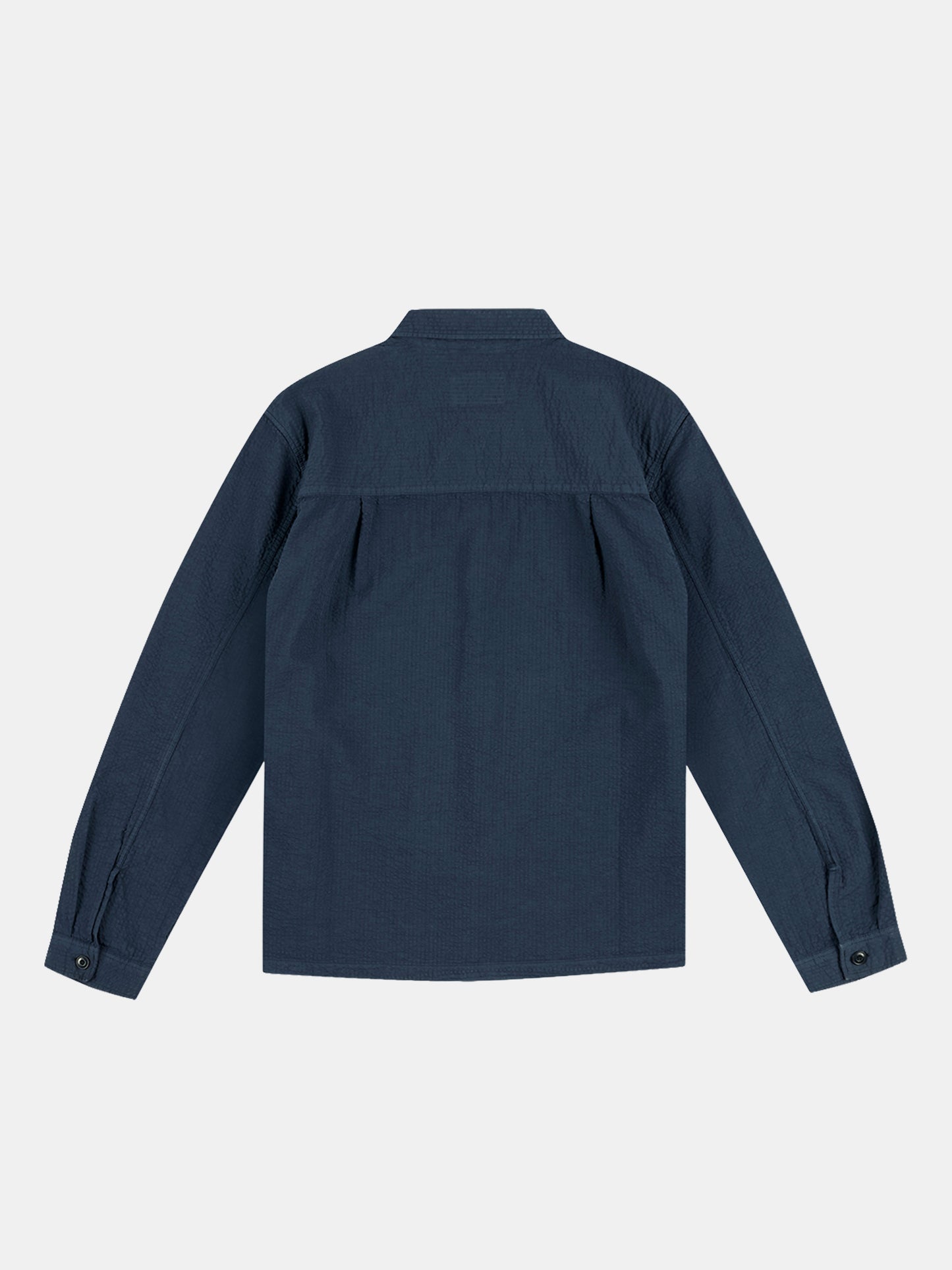 Seersucker Modern Overshirt in Dark Navy