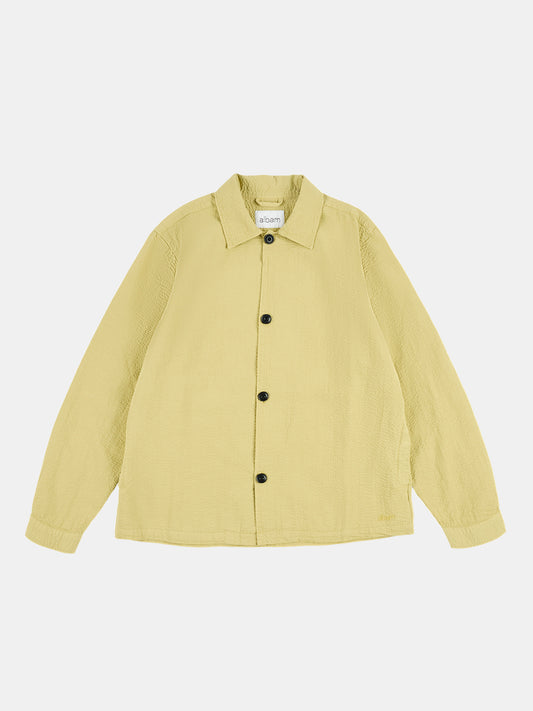 Seersucker Modern Overshirt in Vintage Khaki