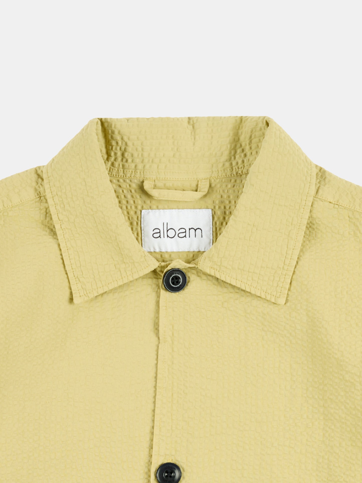 Seersucker Modern Overshirt in Vintage Khaki