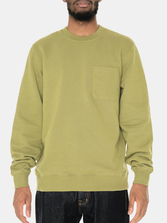 Woven Pocket Sweatshirt in Khaki