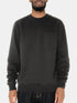Woven Pocket Sweatshirt in Black