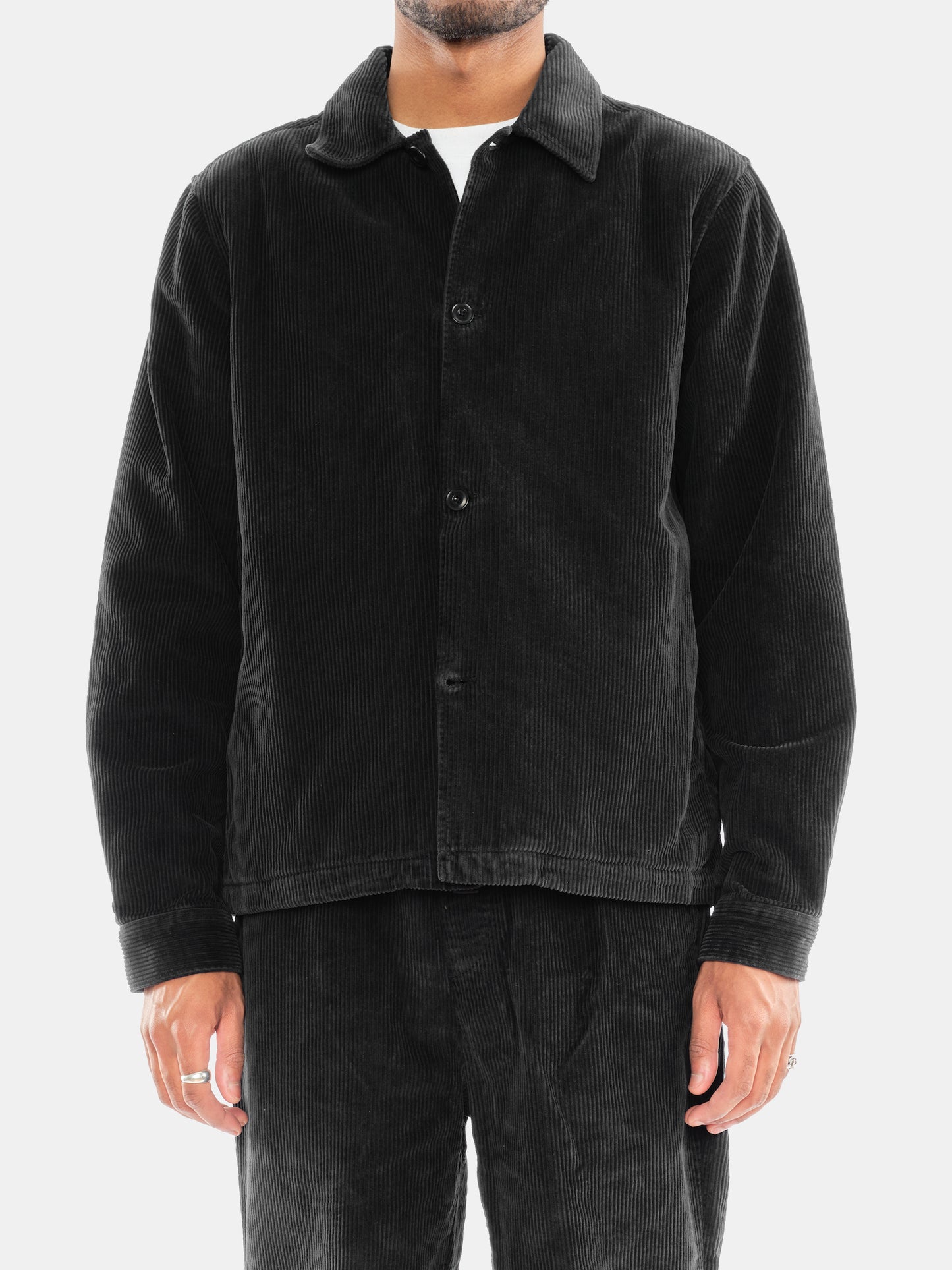 Chore Cord Jacket in Washed Black