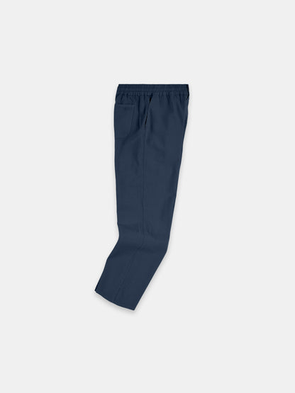 Seersucker Judd Trousers in Dark Navy
