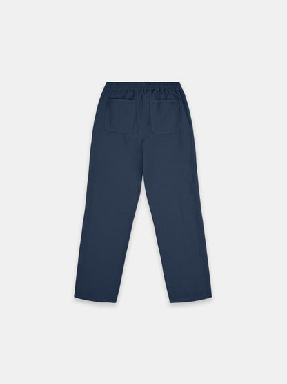 Seersucker Judd Trousers in Dark Navy