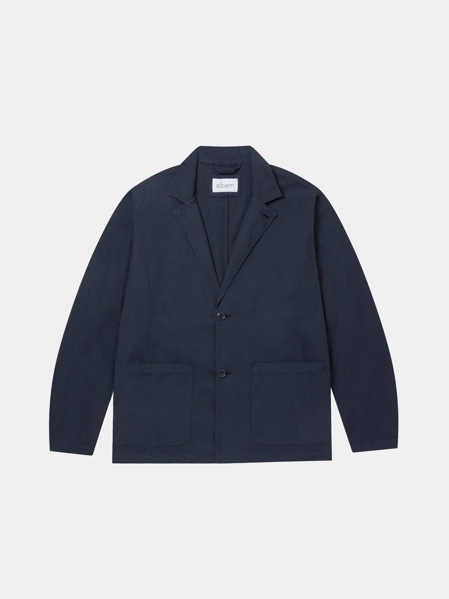 Poplin Unlined Blazer in Dark Navy
