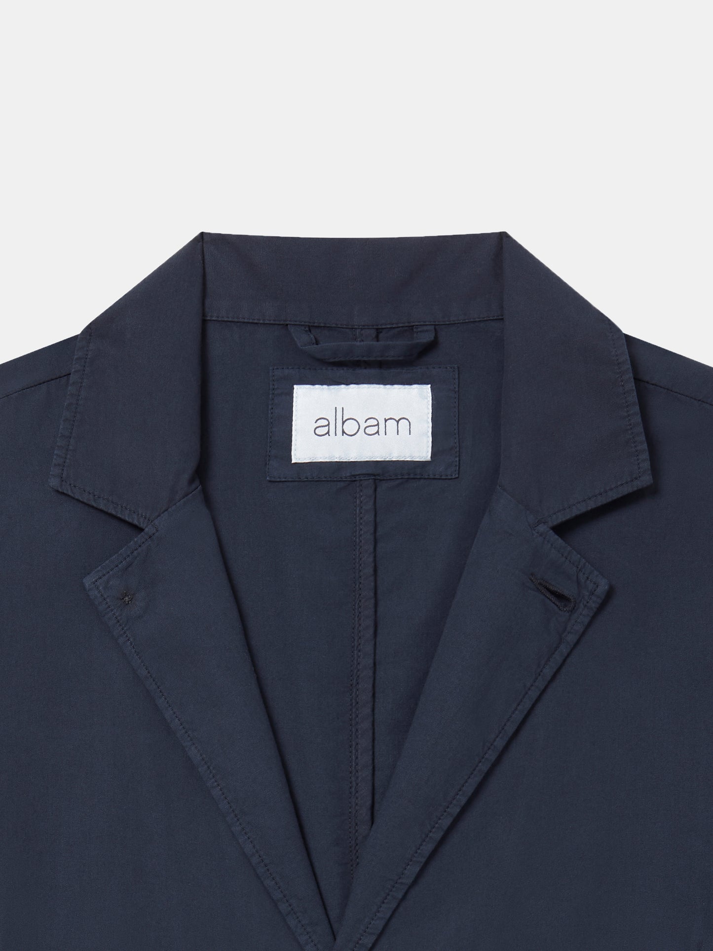 Poplin Unlined Blazer in Dark Navy