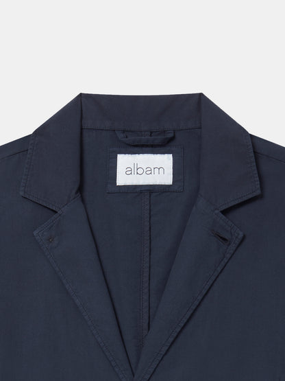 Poplin Unlined Blazer in Dark Navy