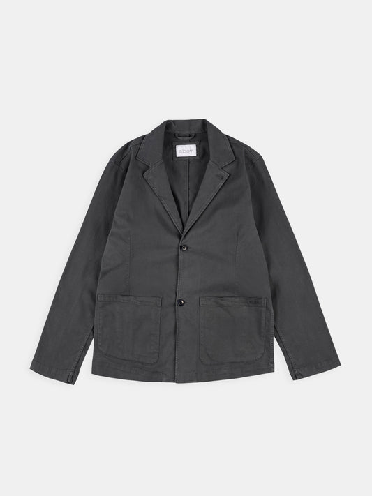 Soft Touch Cotton Fairfax Blazer in Grey