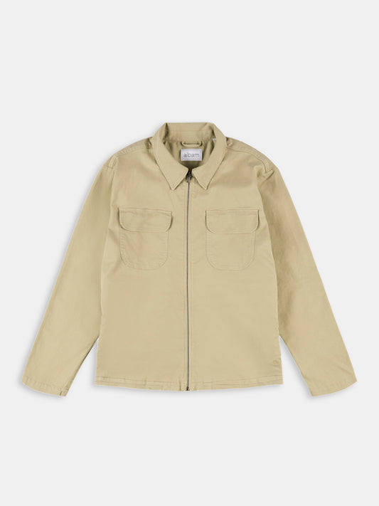 Soft Touch Cotton Clarence Jacket in Taupe