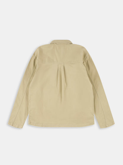 Soft Touch Cotton Clarence Jacket in Taupe