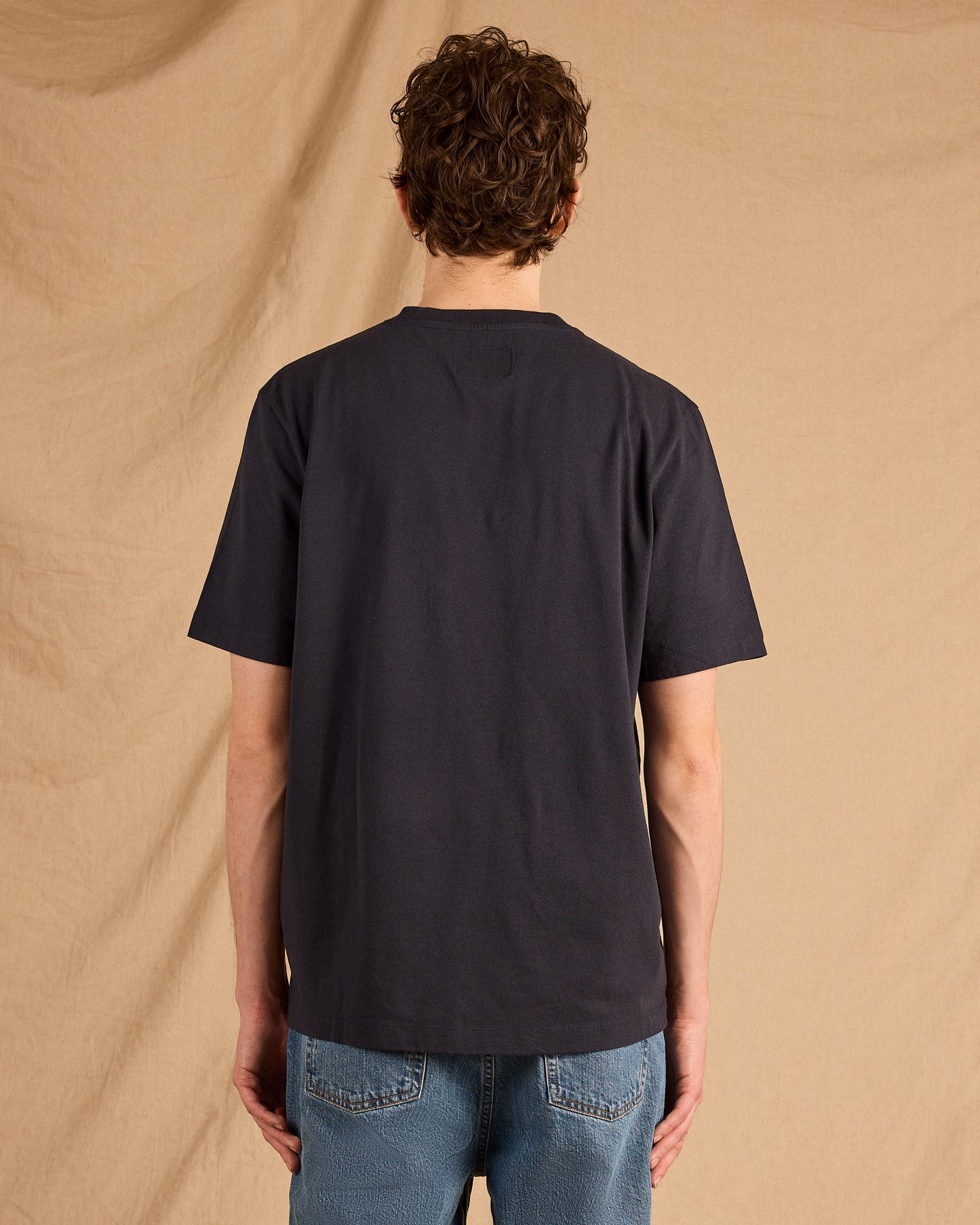 Woven Pocket T-Shirt in Dark Navy