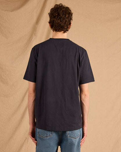 Woven Pocket T-Shirt in Dark Navy