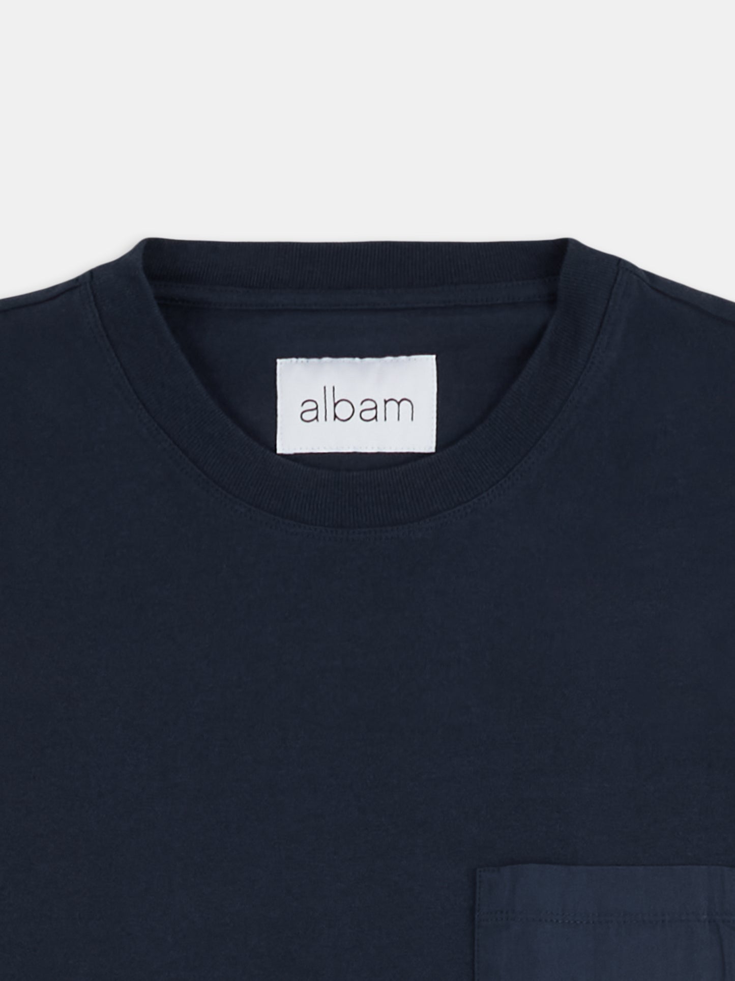 Woven Pocket T-Shirt in Dark Navy