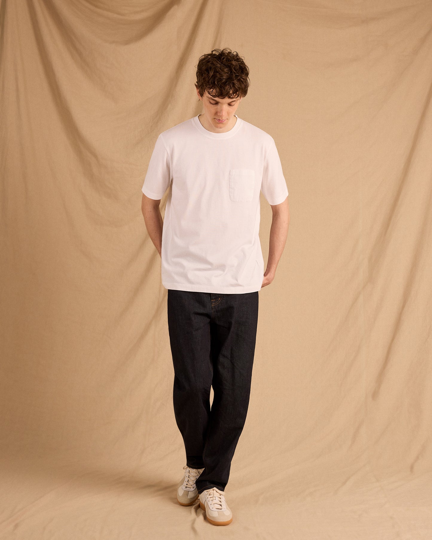 Woven Pocket T-Shirt in White