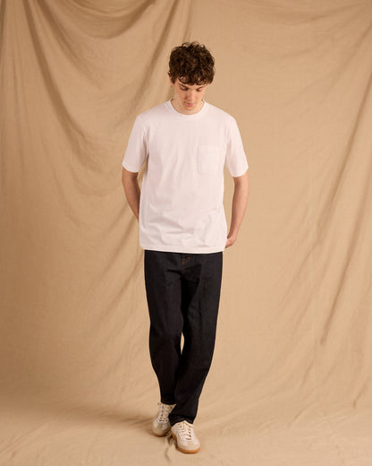Woven Pocket T-Shirt in White
