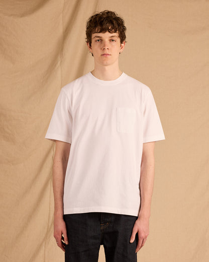Woven Pocket T-Shirt in White