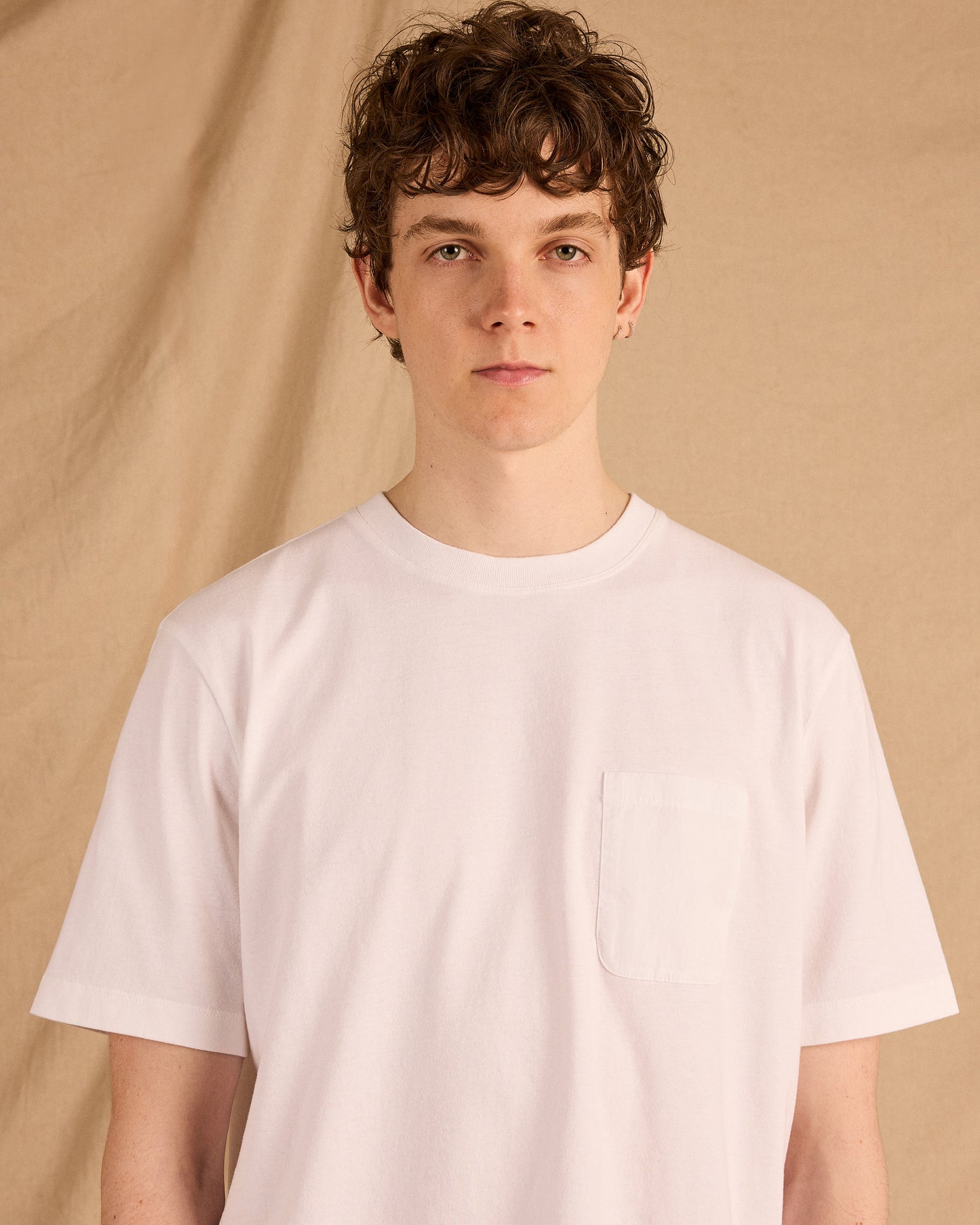 Woven Pocket T-Shirt in White