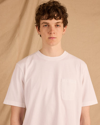 Woven Pocket T-Shirt in White