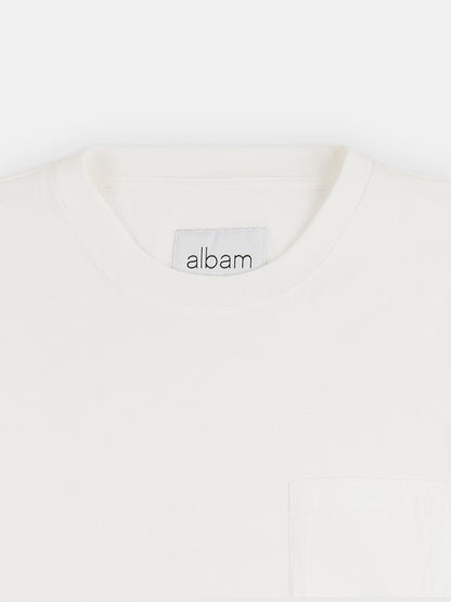 Woven Pocket T-Shirt in White