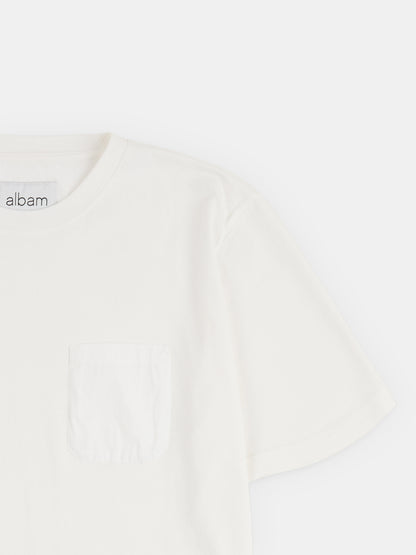 Woven Pocket T-Shirt in White