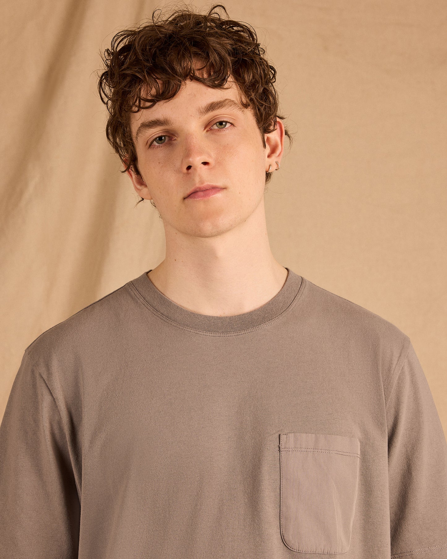 Woven Pocket T-Shirt in Slate