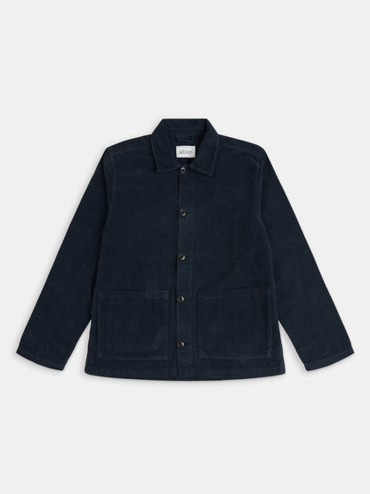 Needlecord Acton Overshirt in Dark Navy