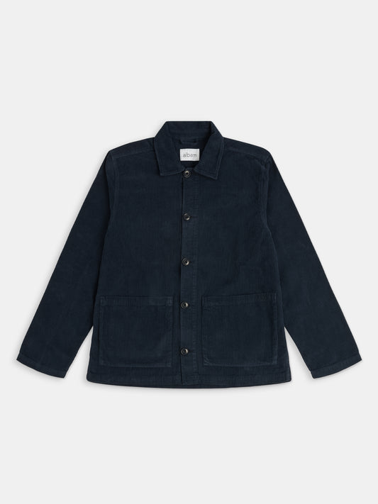 Needlecord Acton Overshirt in Dark Navy
