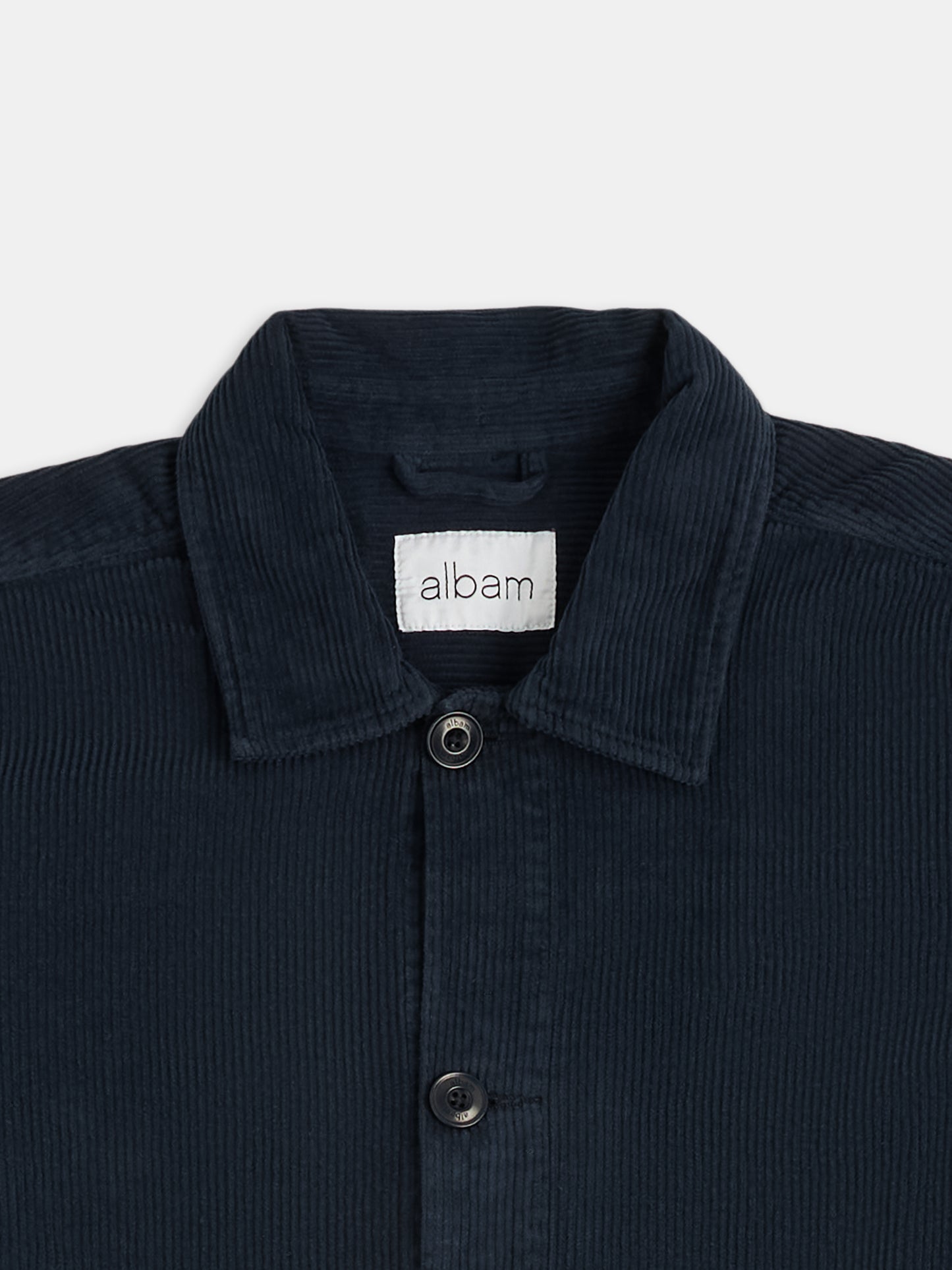 Needlecord Acton Overshirt in Dark Navy