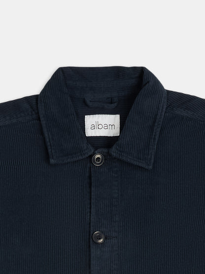 Needlecord Acton Overshirt in Dark Navy