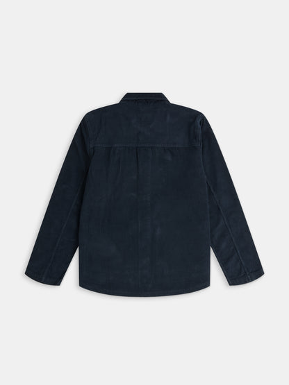 Needlecord Acton Overshirt in Dark Navy