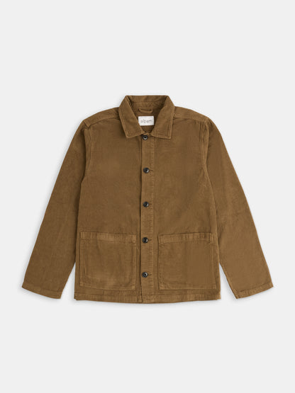 Needlecord Acton Overshirt in Tobacco