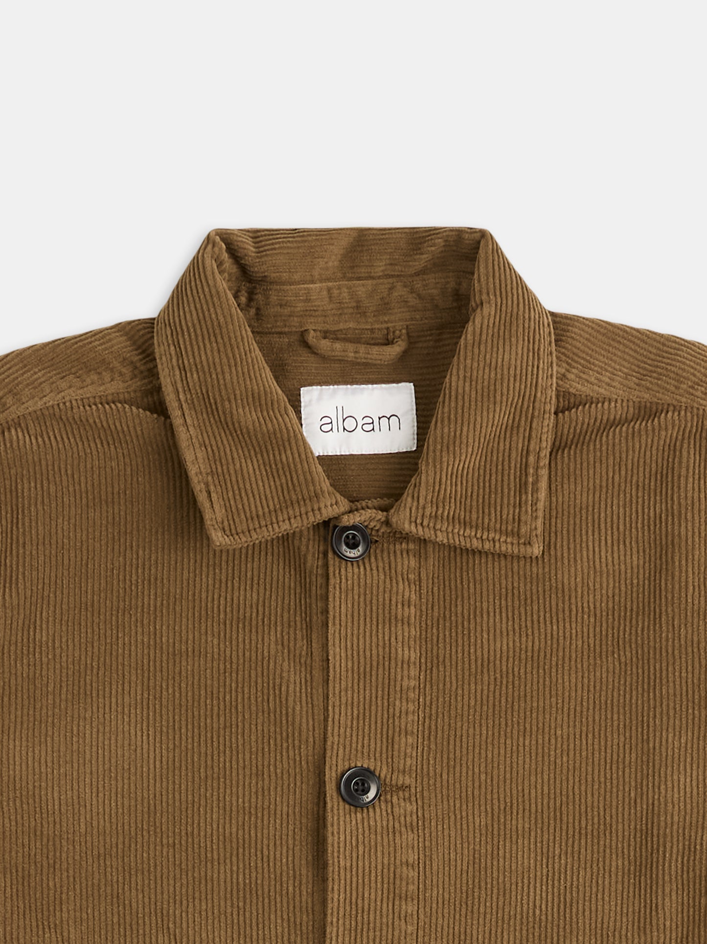 Needlecord Acton Overshirt in Tobacco