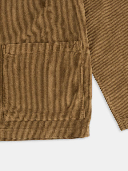 Needlecord Acton Overshirt in Tobacco