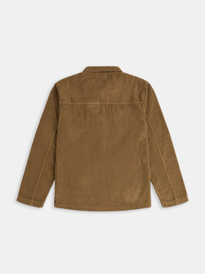 Needlecord Acton Overshirt in Tobacco