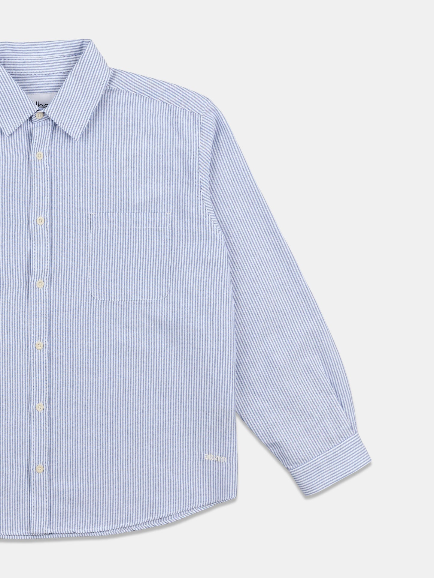 Boston Stripe Oxford Shirt in Navy/Off-White