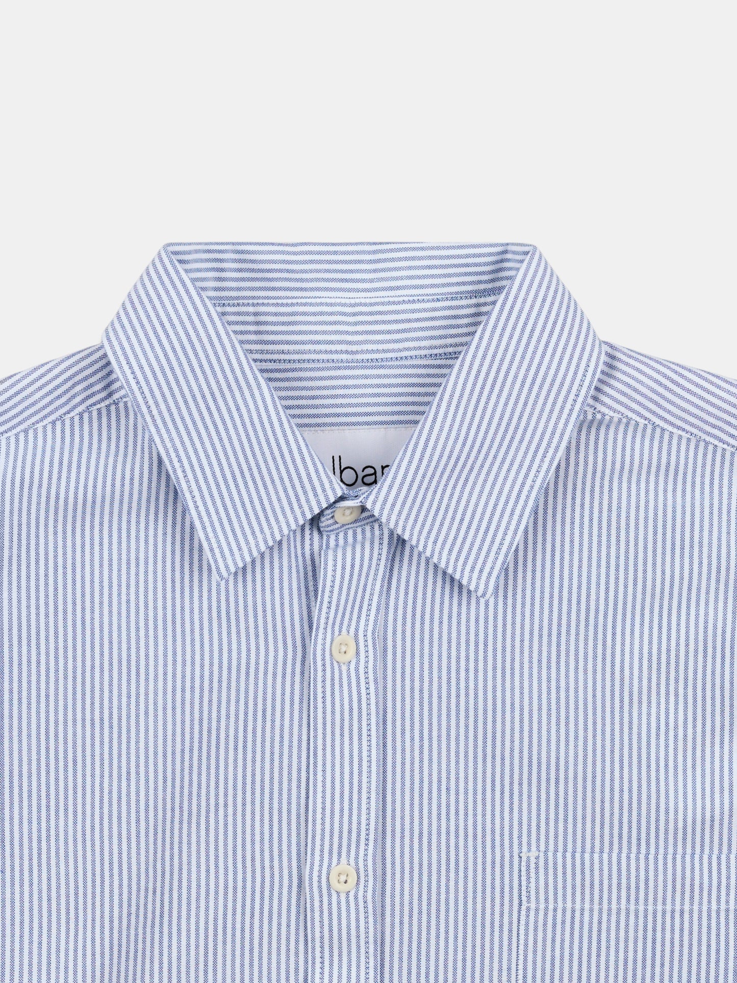Boston Stripe Oxford Shirt in Navy/Off-White