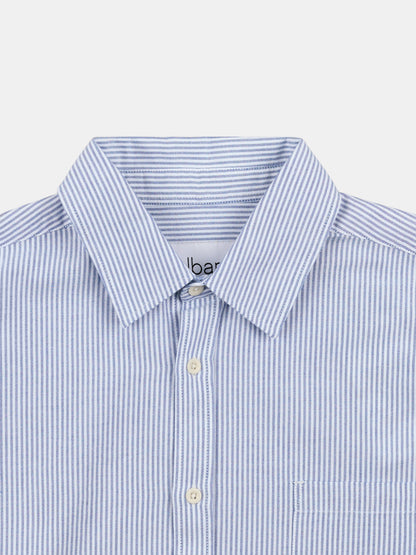 Boston Stripe Oxford Shirt in Navy/Off-White