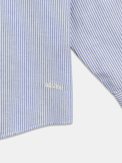 Boston Stripe Oxford Shirt in Navy/Off-White