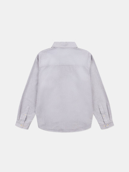 Boston Stripe Oxford Shirt in Brown/Off-White