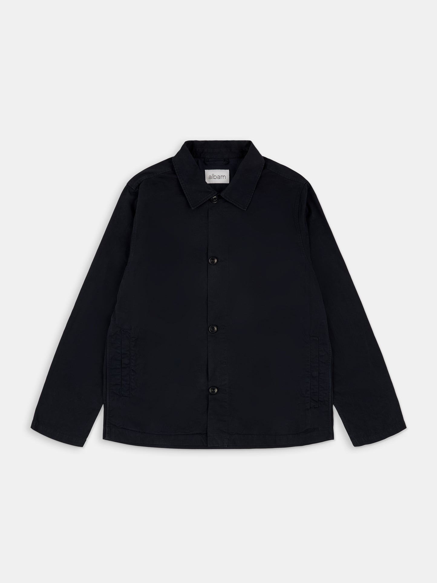 Hatton Cotton Overshirt in Dark Navy