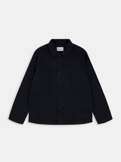Hatton Cotton Overshirt in Dark Navy