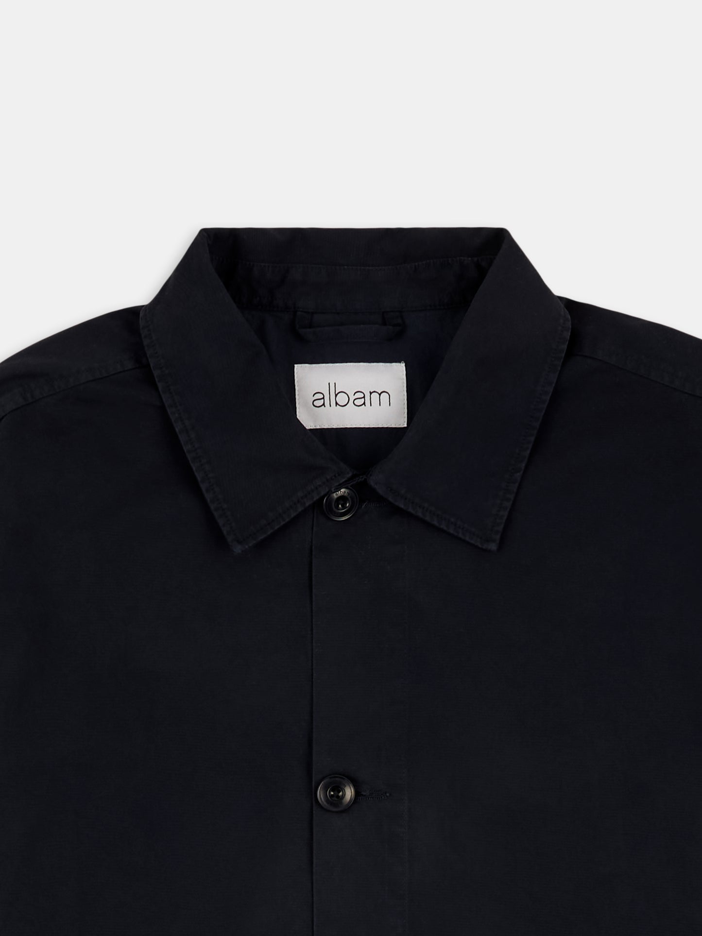 Hatton Cotton Overshirt in Dark Navy